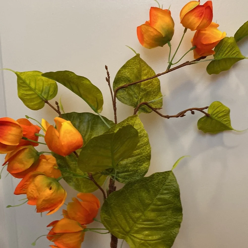 🆕Faux Orange Japanese Lantern Florals- Single: 28 inches long